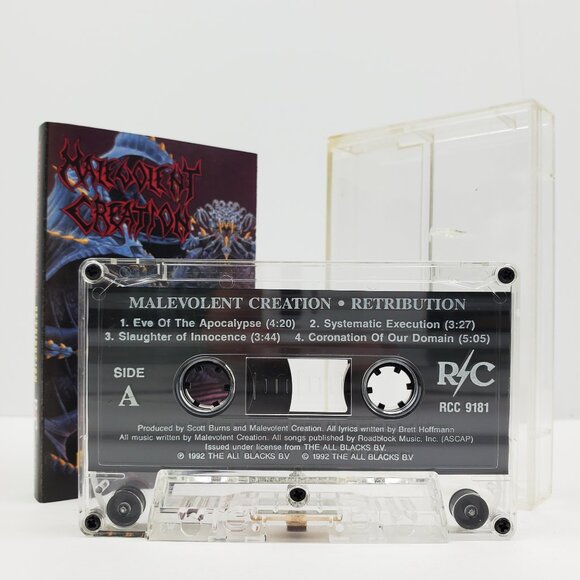 Malevolent Creation Retribution Cassette Tape Death Metal Vintage 1992 Tested - Picture 3 of 7
